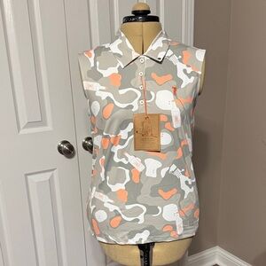 Women's Camouflage Tito’s Sleeveless Polo Top